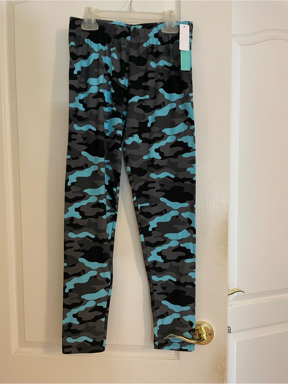 Women’s Camo Print Leggings in Black, Gray & Blue